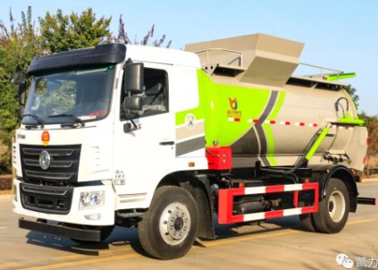 東風KL5國六9m3圓罐餐廚垃圾車圖片 東風KL5國六9m3圓罐餐廚垃圾車圖片