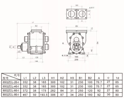 杭州威龍油罐車齒輪油泵結構圖 杭州威龍油罐車齒輪油泵結構圖
